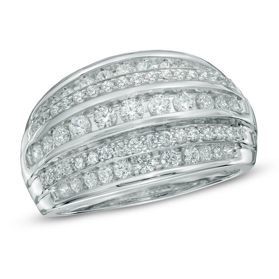 3/4 CT. T.W. Diamond Layered Anniversary Ring in 10K White Gold