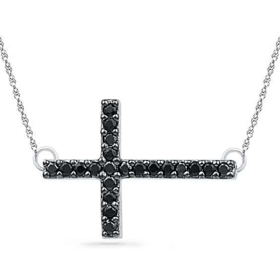 Sideways Cross Necklace 