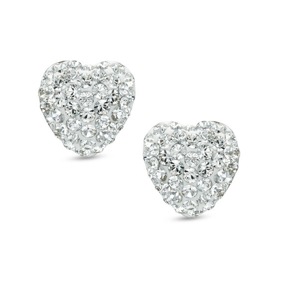 Hypoallergenic Earrings Earrings For Sensitive Skin Crystal Post Earrings Hypoallergenic Jewelry Heart Shaped Crystal Stud Earrings