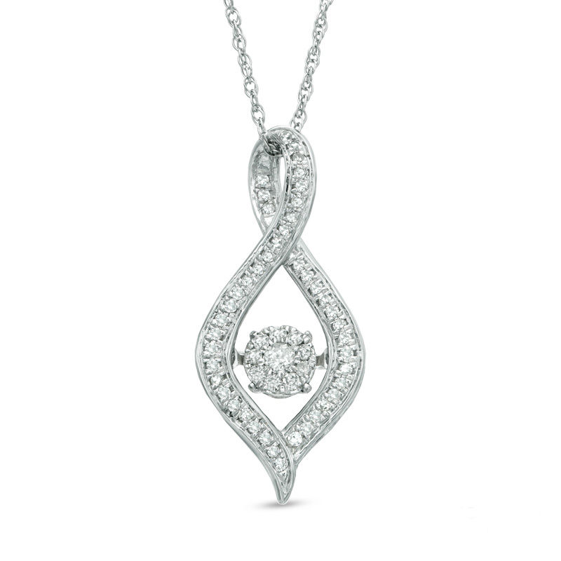 Unstoppable Love™ 1/6 CT. T.W. Diamond Infinity Pendant in 10K White
