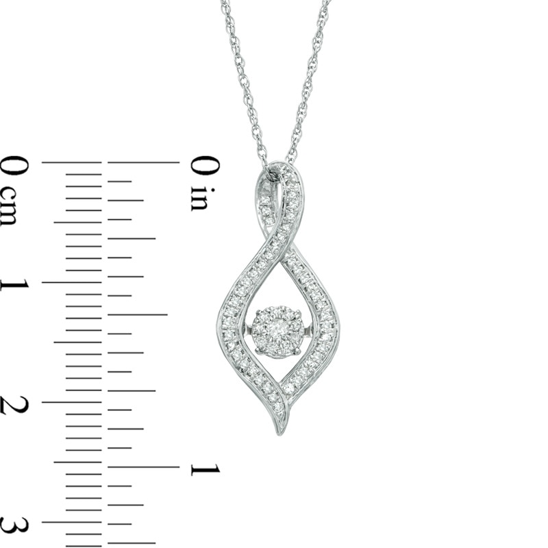 1/6 CT. T.W. Diamond Infinity Pendant in 10K White Gold