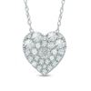 Thumbnail Image 0 of 1/2 CT. T.W. Heart-Shaped Multi-Diamond Pendant in 10K White Gold