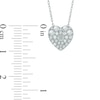 Thumbnail Image 1 of 1/2 CT. T.W. Heart-Shaped Multi-Diamond Pendant in 10K White Gold