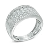 Thumbnail Image 2 of 1-1/2 CT. T.W. Diamond Multi-Row Anniversary Band in 10K White Gold