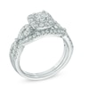 Thumbnail Image 1 of 1 CT. T.W. Princess-Cut Diamond Frame Twist Bridal Set in 14K White Gold