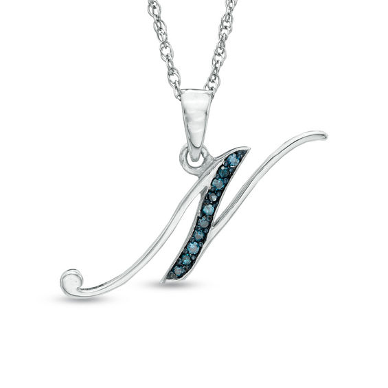 Diamond Accent Initial letter N Pendant 