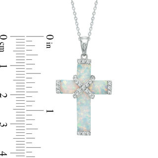 White Sapphire Wrap Cross Pendant 