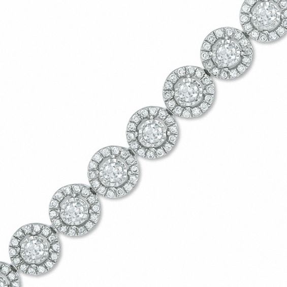 3 Ct T W Diamond Frame Line Bracelet In 10k White Gold View All T W Diamond Frame Line Bracelet In 10k White Gold