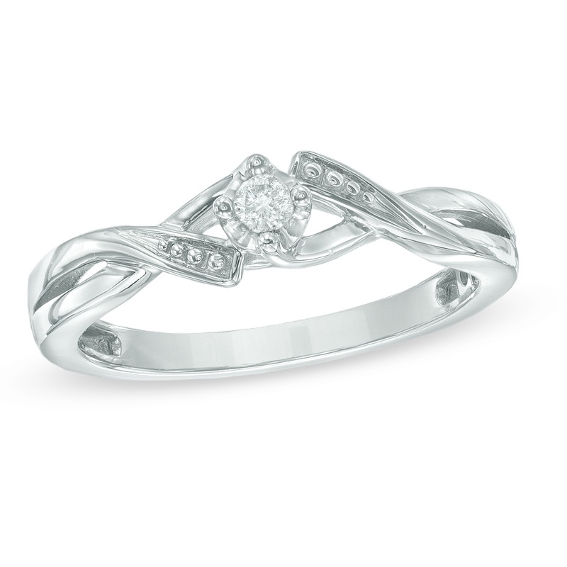 Cherished Promise Collection™ Diamond Accent Twist Bypass Ring in Sterling Silver