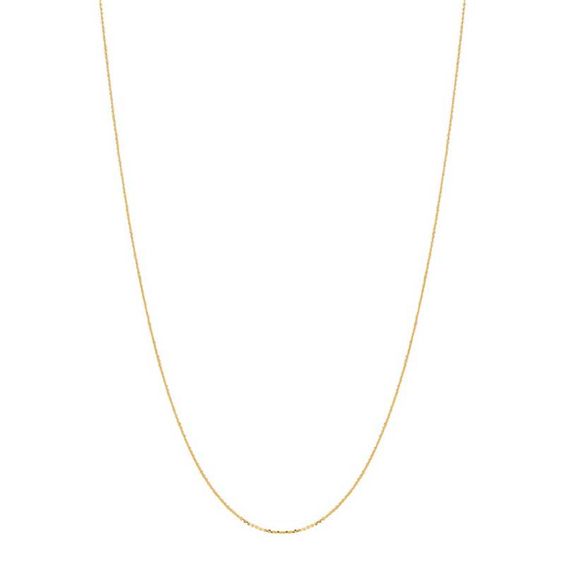 16" 18" 24" Thin 10 k Solid Yellow Gold 0.8 mm Cable Chain Necklace 20" 