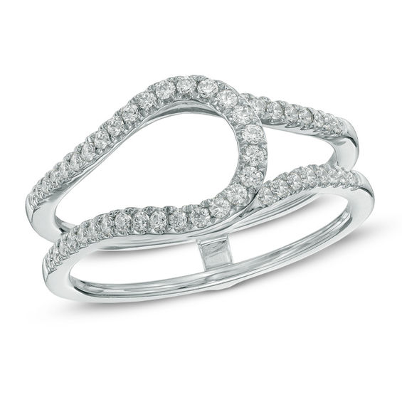 1/4 CT. T.W. Diamond Solitaire Enhancer Guard in 14K White Gold