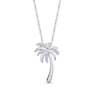 zales palm tree diamond accent pendant