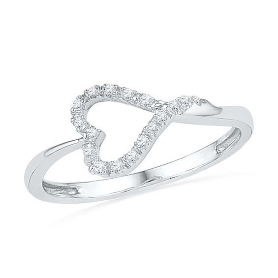 10k heart ring