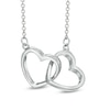 Thumbnail Image 0 of Interlocking Hearts Necklace in Sterling Silver - 16"