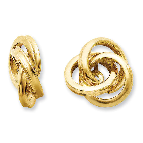 Polished Small Love Knot Earring Jackets In 14k Gold Online Polished Small Love Knot Earring Jackets In 14k Gold