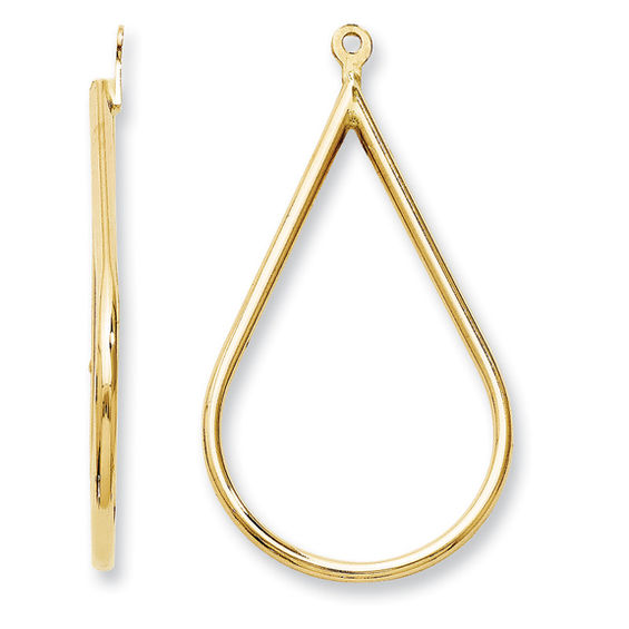 Teardrop Shaped Drop Earring Jackets In 14k Gold Online Exclusives Teardrop Shaped Drop Earring Jackets In 14k Gold