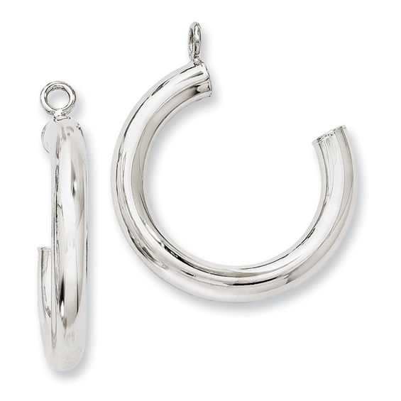 Hoop Earring Jackets In 14k White Gold Online Exclusives Hoop Earring Jackets In 14k White Gold