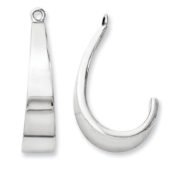 J Hoop Earring Jackets In 14k White Gold Online Exclusives J Hoop Earring Jackets In 14k White Gold