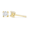 Thumbnail Image 0 of 1/20 CT. T.W. Diamond with Heart Prong Solitaire Stud Earrings in 10K Gold
