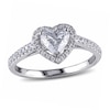 Thumbnail Image 0 of 1 CT. T.W. Heart-Shaped Diamond Frame Ring in 14K White Gold