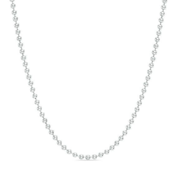 Bead Chain Necklace in Sterling Silver 