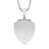 Thumbnail Image 1 of Men's Lord's Prayer Shield Pendant in Stainless Steel and Yellow IP - 24"