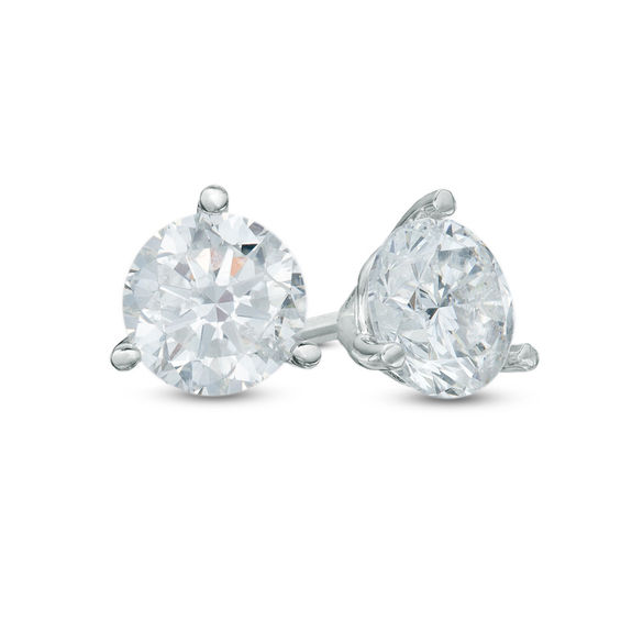 1 2 Ct T W Certified Canadian Diamond Solitaire Stud Earrings In T W Certified Canadian Diamond Solitaire Stud Earrings In 14k