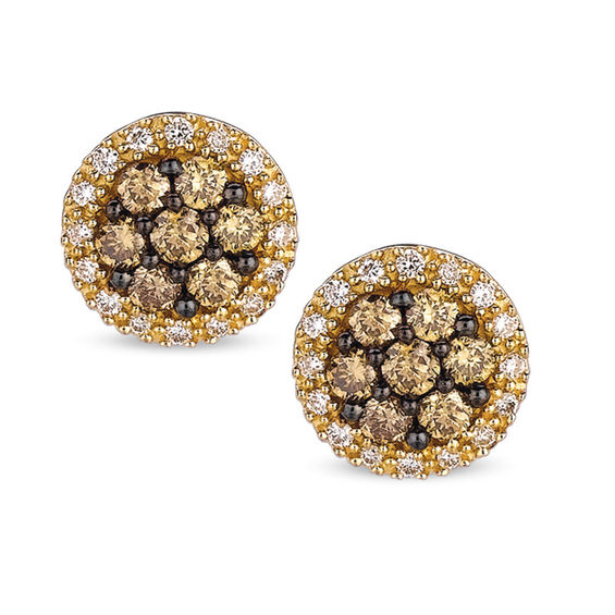Le Vian Chocolate Diamonds 5 8 Ct T W Diamond Frame Cer Stud Le Vian Chocolate Diamonds 5 8 Ct T W Diamond Frame Cer Stud Earrings