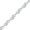 Thumbnail Image 0 of 1/5 CT. T.W. Diamond Double Row Infinity Link Bracelet in Sterling Silver - 7.5"