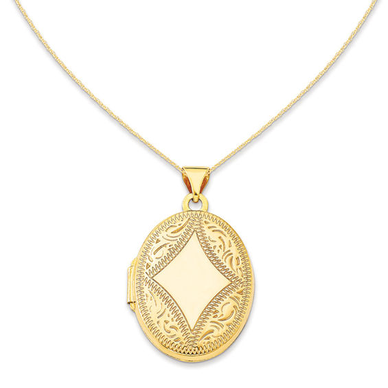 Oval Locket in 14K Gold Clearance Necklaces Clearance Zales