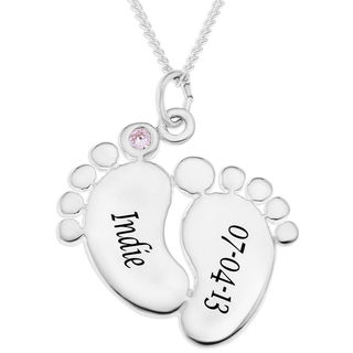 Baby Feet Heart Hands Silver LOCKET Pendant Necklace with Chain Womens Childrens Mens Fashion Jewelry