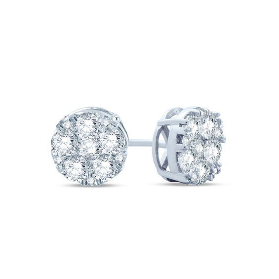 Zales diamond cluster earrings Clearance