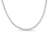 Thumbnail Image 0 of 1/2 CT. T.W. Diamond "S" Tennis Necklace in Sterling Silver - 17"
