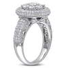 Thumbnail Image 1 of 2 CT. T.W. Diamond Cluster Double Frame Ring in 10K White Gold