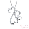 Thumbnail Image 0 of Open Hearts Family by Jane Seymour™ 1/20 CT. T.W. Diamond Triple Motherly Love Pendant in Sterling Silver