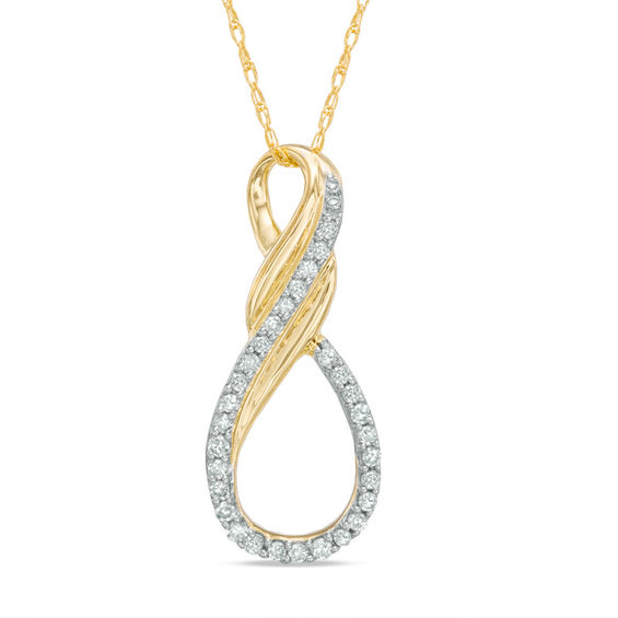 1/10 CT. T.W. Diamond Infinity Pendant 