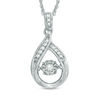 Thumbnail Image 0 of 1/6 CT. T.W. Diamond Cluster Teardrop Pendant in Sterling Silver