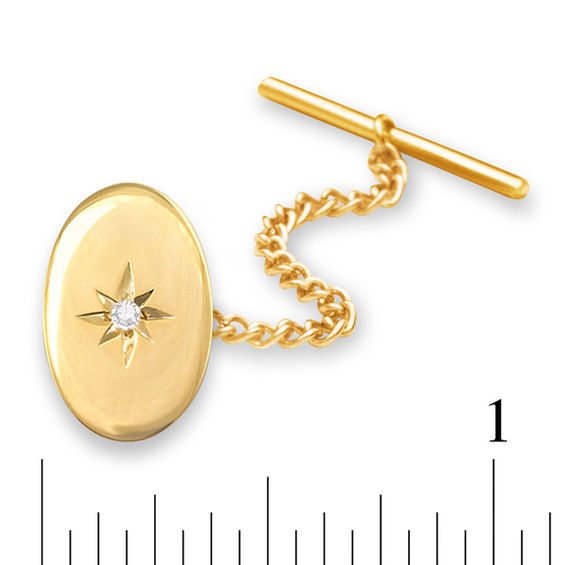 Men's Diamond Accent Star Tie Tac in 14K Gold Online Exclusives