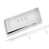 Thumbnail Image 1 of Men's Engravable Plaid Money Clip in Sterling Silver (3 Initials)