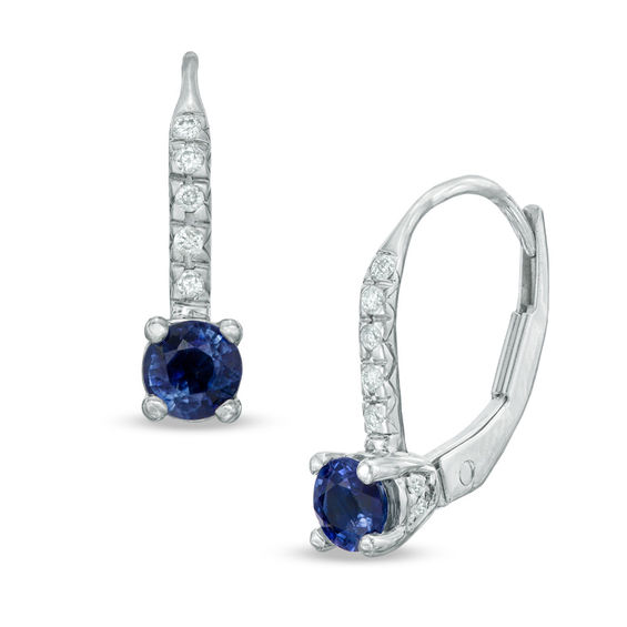 Zales blue diamond earrings Clearance