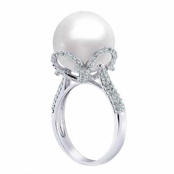 Windsor Pearls® 14.015.0mm Cultured Freshwater Pearl and White Topaz