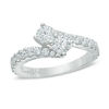 Thumbnail Image 0 of Ever Us® 1 CT. T.W. Two-Stone Diamond Bypass Ring in 14K White Gold