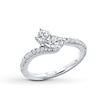 Thumbnail Image 2 of Ever Us® 1 CT. T.W. Two-Stone Diamond Bypass Ring in 14K White Gold