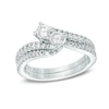 Thumbnail Image 3 of Ever Us® 1 CT. T.W. Two-Stone Diamond Bypass Ring in 14K White Gold