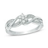 Thumbnail Image 0 of 1/5 CT. T.W. Diamond Flower Cluster Loop Ring in 10K White Gold