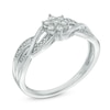 Thumbnail Image 1 of 1/5 CT. T.W. Diamond Flower Cluster Loop Ring in 10K White Gold