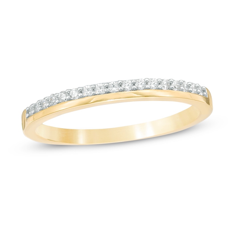 Main Image 1 of 1/8 CT. T.W. Diamond Wedding Band in 10K Gold