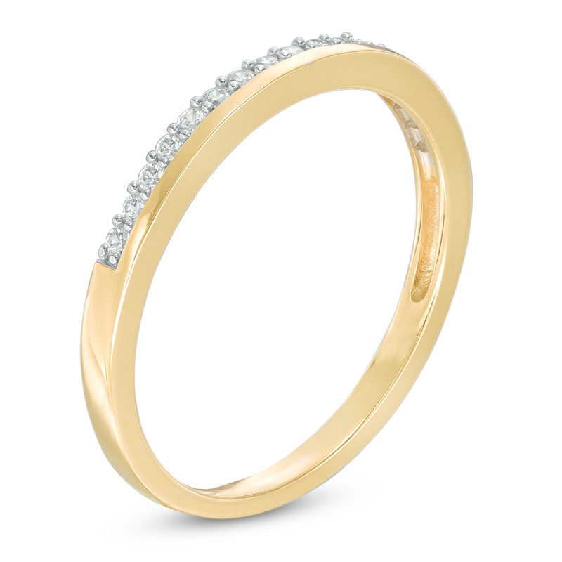 Main Image 2 of 1/8 CT. T.W. Diamond Wedding Band in 10K Gold