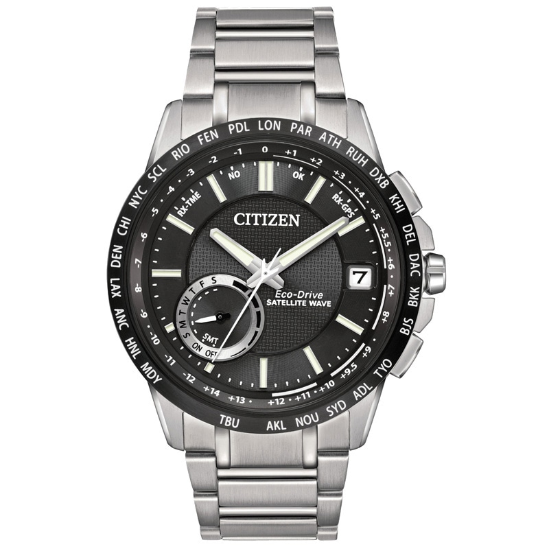 Men's Citizen Eco-Drive® Satellite Wave-World Time GPS Watch with Black Dial (Model: CC3005-85E)