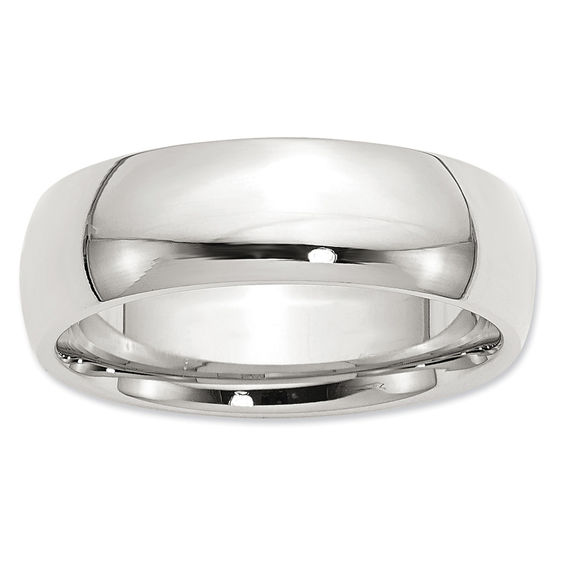Jewelry Adviser Rings Sterling Silver 7mm Comfort Fit Band